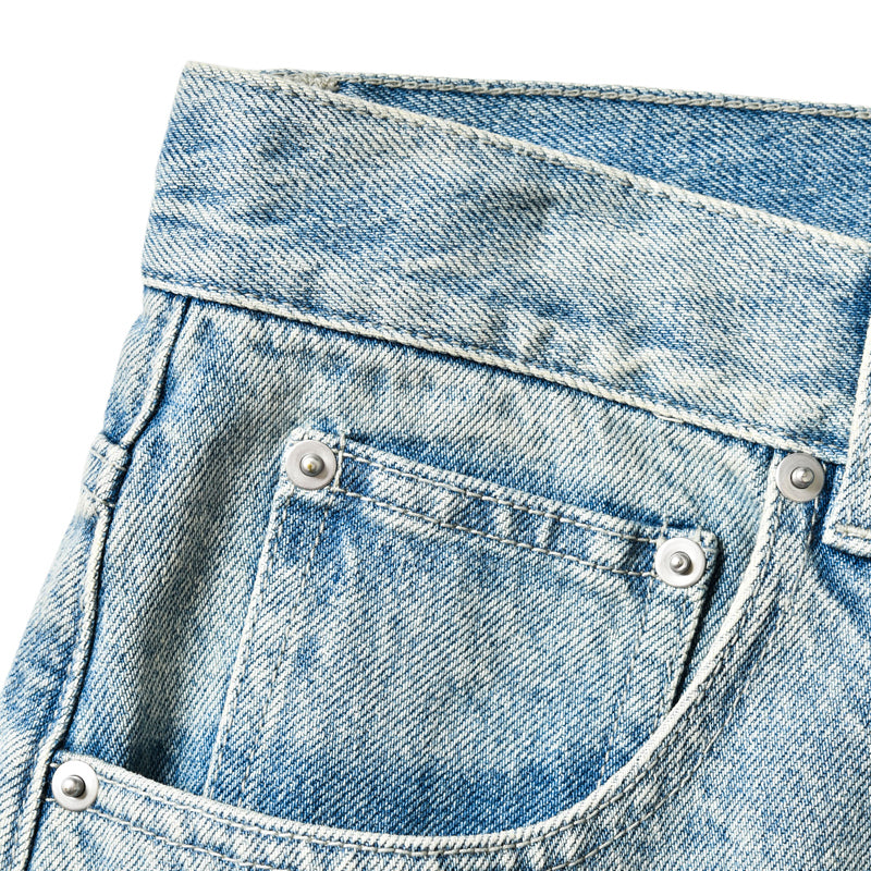 Washed Denim Pants